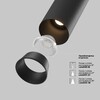 Миниатюра фото встраиваемый светодиодный светильник maytoni focus led c071cl-7w2.7k-b | 220svet.ru